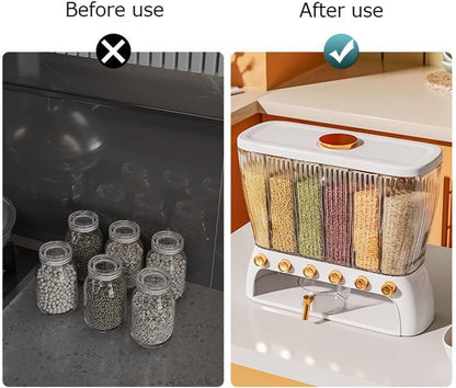 6 GRID DRY FOOD DISPENSER